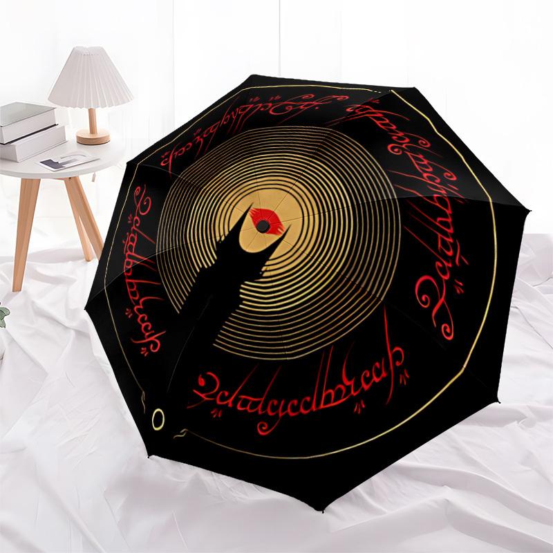 1 Stück Herr der Ringe Automatischer Regenschirm - Faltbar mit 8 Eisenrippen, Tragbar für Draußen, Geschenk, Outdoor-Regenschirm159