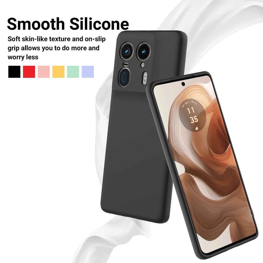 For Motorola Edge 50 Ultra 5G/Moto X50 Ultra 5G Case Liquid Silicone Shockproof Phone Cover with Strap