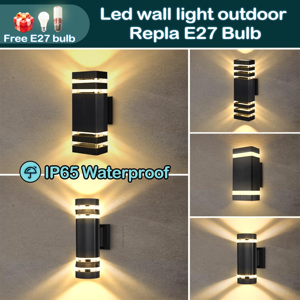 COOINJOY Replace E27 Bulb Led Wall Light Outdoor IP65 Waterproof Porch Light Indoor Wall Lamp Decoration For Hallway Bedroom