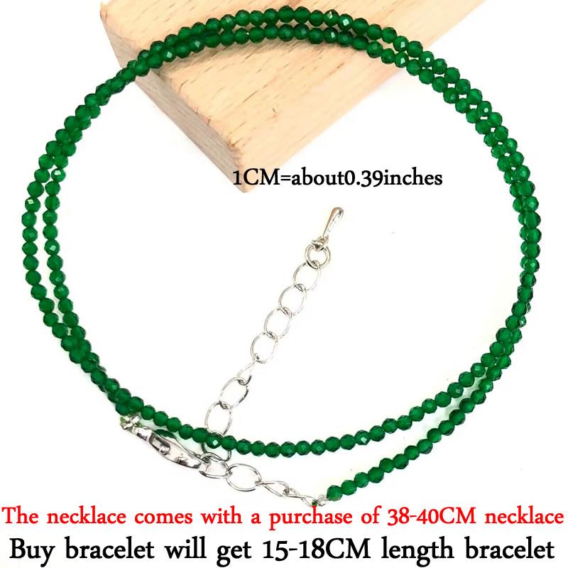 Small Natural Stone Bead Necklace Bracelet for Women,Zircon tourmaline pearl Necklace with , Reki Clavicle Chain, Choker, 2-3mm