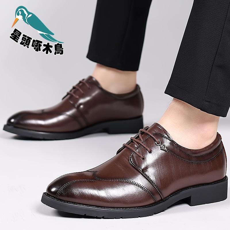 Herbst neue Herren Business Casual Lederschuhe weiche Sohle spitz Hochzeitsschuhe trendige Herrenschuhe