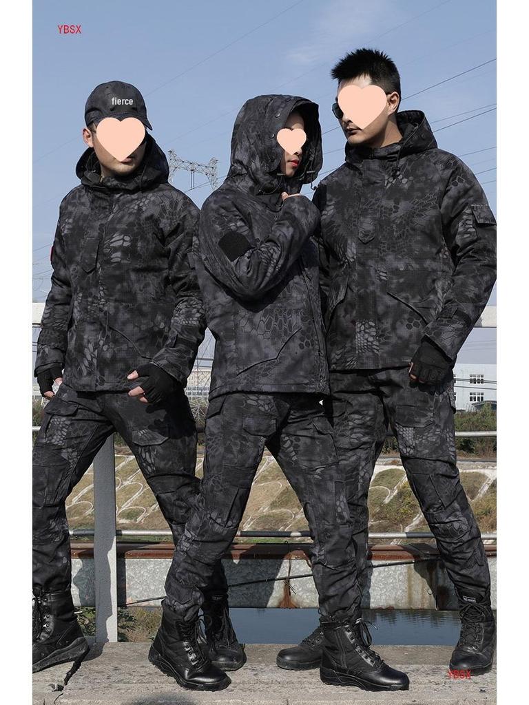 Herren- und Damen-Wasserdichte Camouflage-Taktische Jacke Set - Winddicht, mit Plus-Samt, Verdickt für Herbst und Winter.