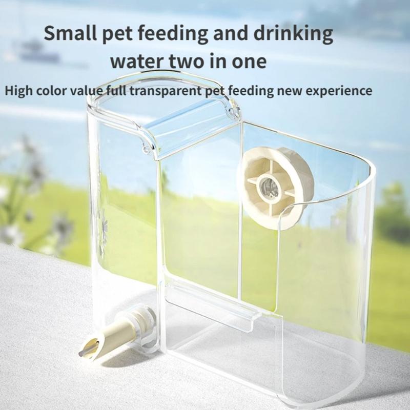 Small Bird Feeder Water Dispenser with Adjustable Flows Control Easy To Clean Detachable Modern Design for Home Use