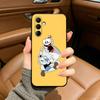 Funda de Teléfono Linda de CupHead y MugMan Para Samsung Galaxy A73,A71 A72,A70,A53,A52,A51,Funda Negra de Silicona Suave