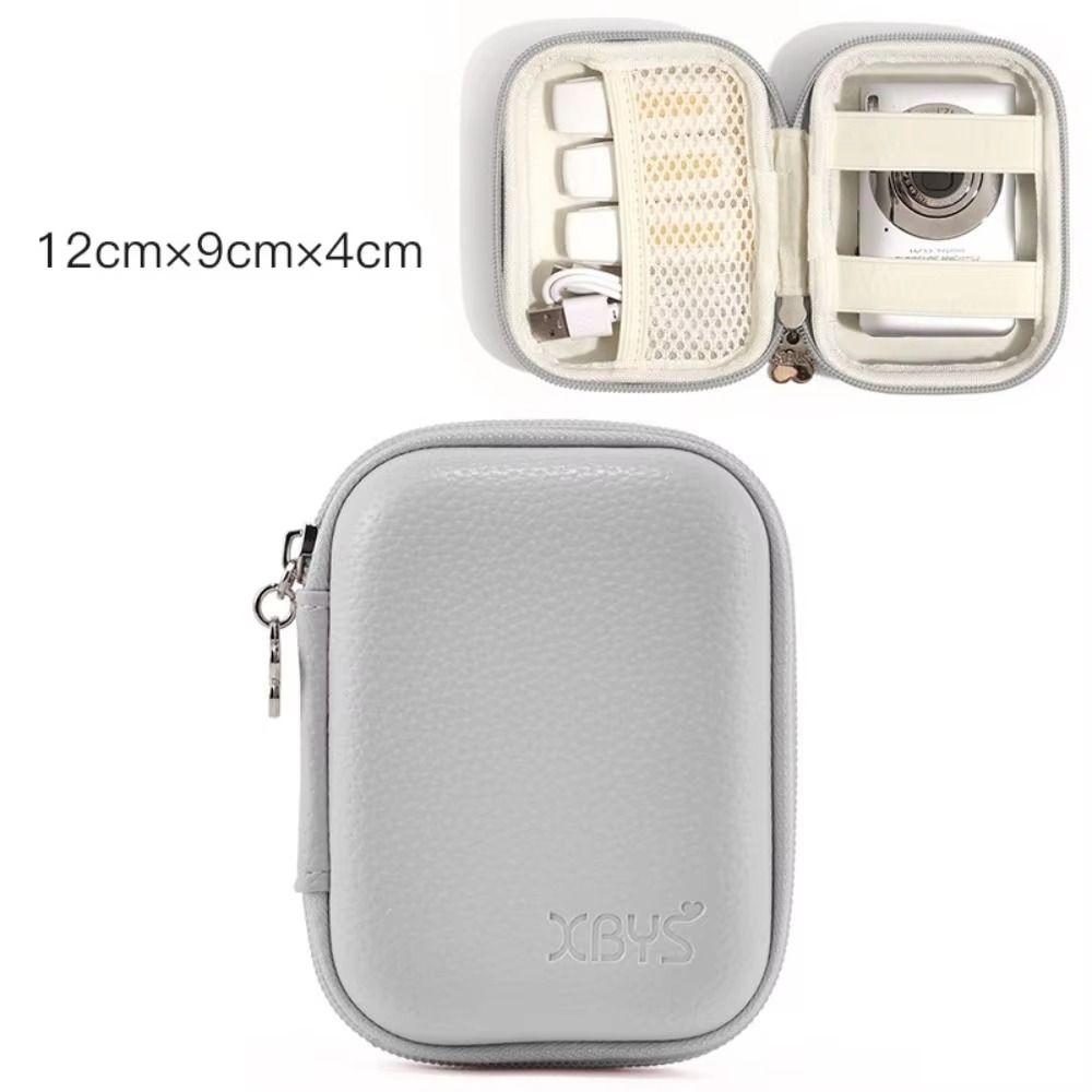 PU Leather Digital Camera Case Hard Shell Camera Carrying Bag Cameras Storage Holder  SD Card