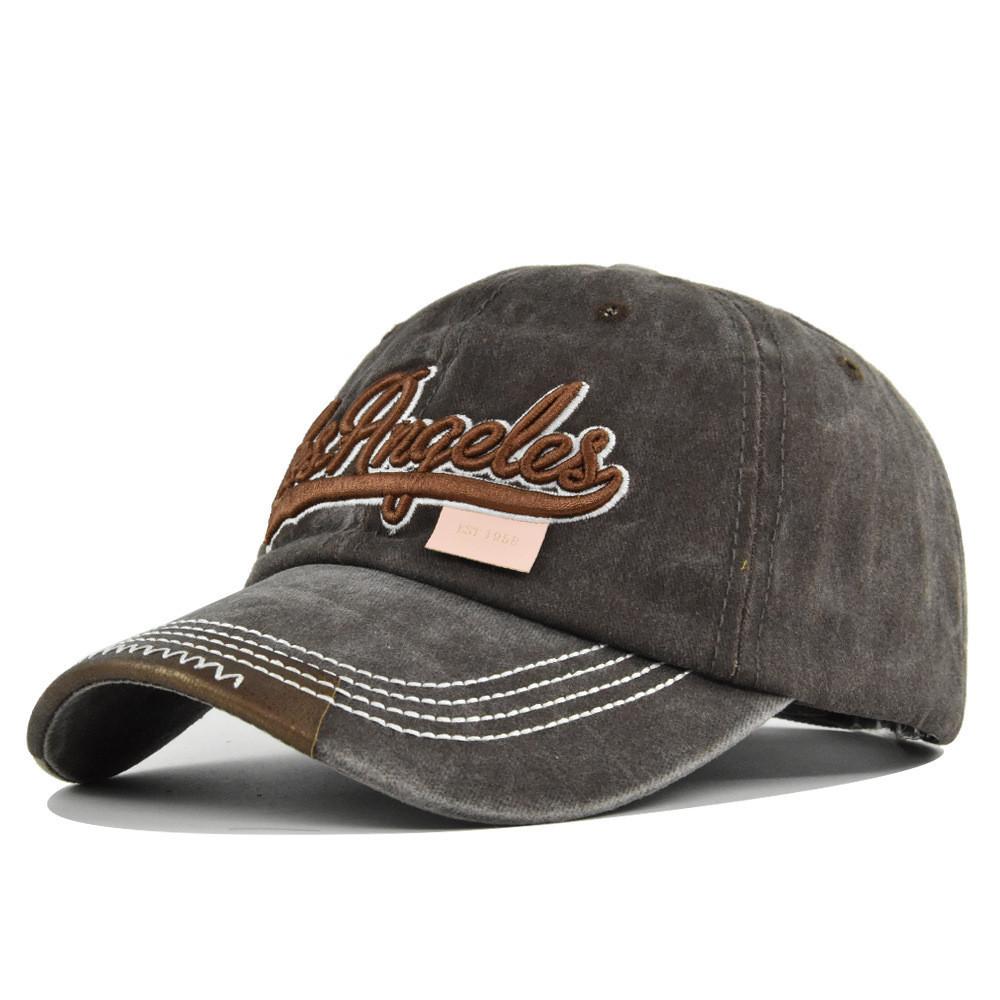 Vintage 3d Embroidery Baseball Cap Washed Out Sun Hat Adjustable Size