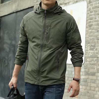 Men's Thin Jacket Outdoor Military Assault Hooded Waterproof Mountaineering Suit Men's Windbreaker Jacket