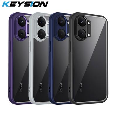 KEYSION Transparente Hülle für Xiaomi POCO X8 Pro Max Weiches Silikon + PC HD Klar Einfache Stoßfeste Handy-Rückabdeckung für POCO X8 Pro