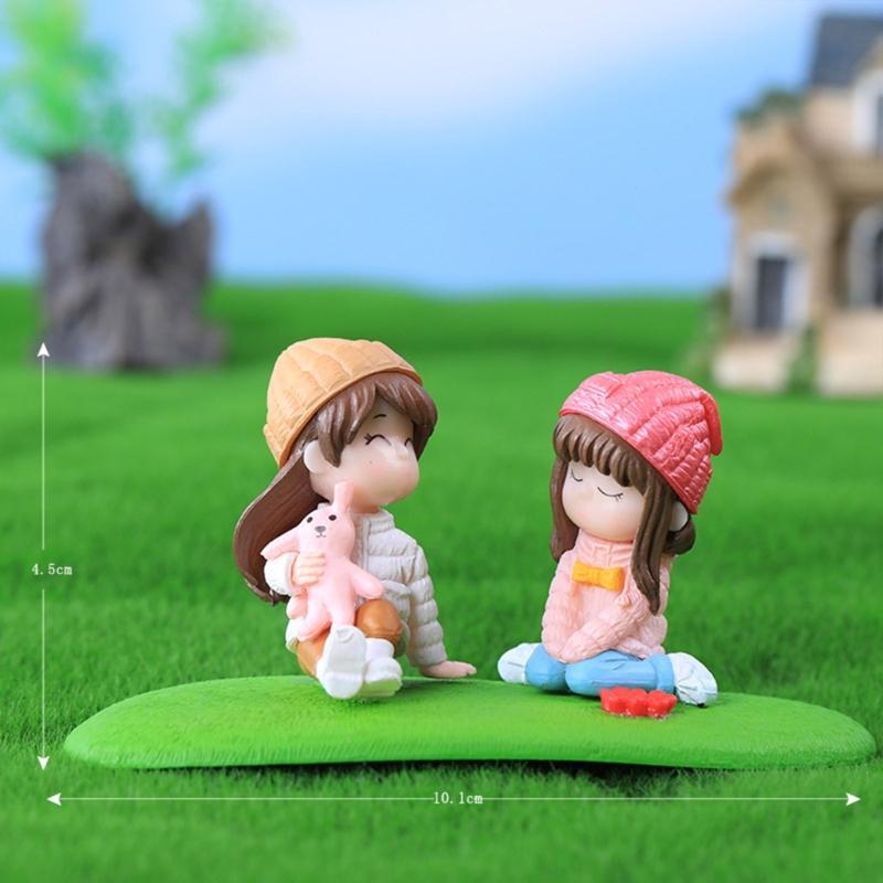 Fairy Garden Fairies Figurines Miniature Garden Accessories Outdoor Indoor Girls Sisters Yard Home Decoration Desk Decor