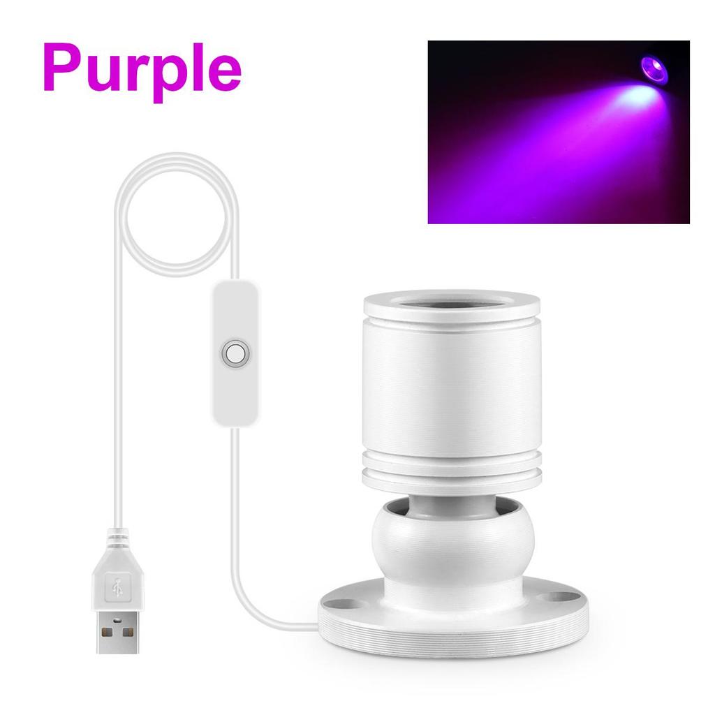 LED Light Bulbs USB Cable Operated Mini Size Spotlight 1W LED Lamp for Showcase Cabinet Closet Backgound Decoration