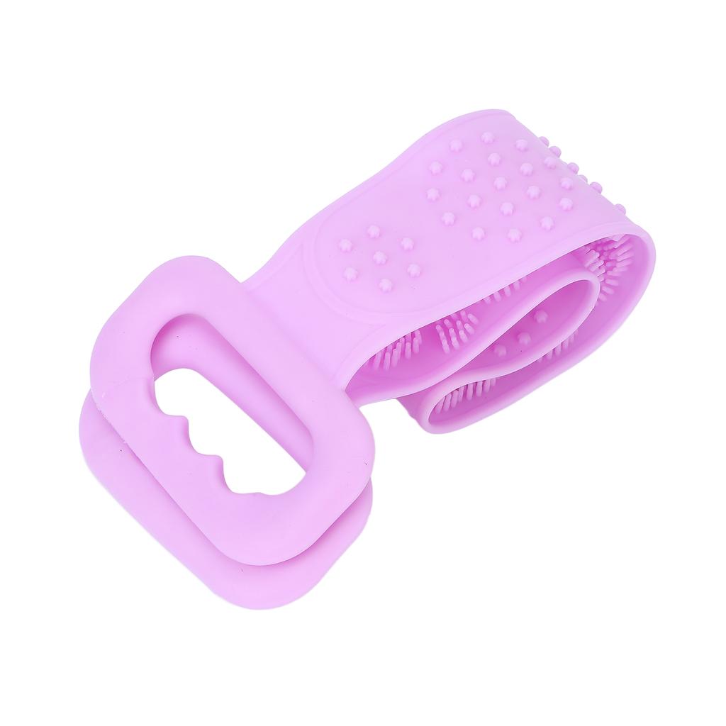 Silicone Back Scrubber Double Sided Bath Shower Exfoliating Back Cleaning Belt Strap for Men Women