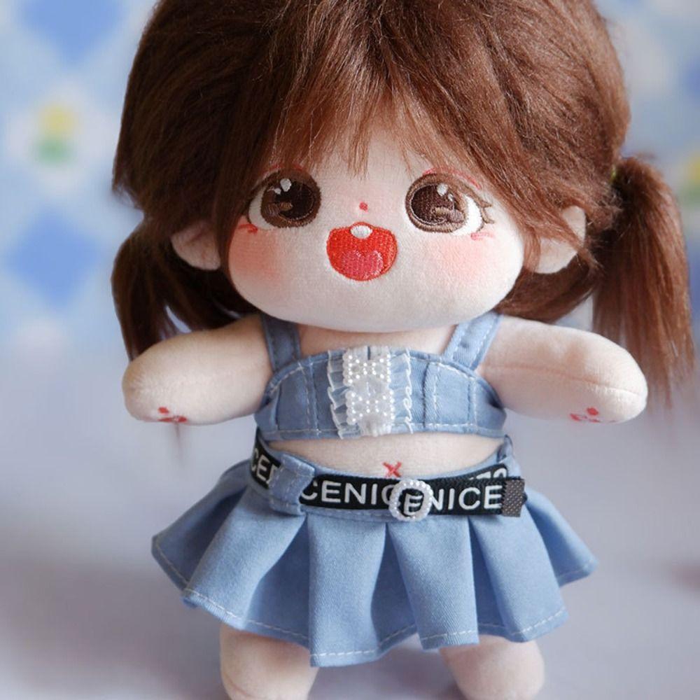 T-shirt 15/20cm Cotton Doll Clothes Princess Skirt Plush Toy Clothes Cute Idol Doll Clothes  Kids