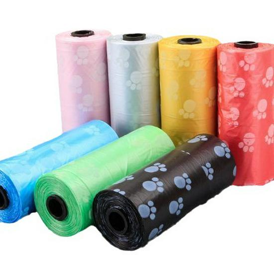 Kotbeutel mit Fußabdrücken von Haustieren – 20 Beutel/Rolle zum Aufsammeln von Hundekot