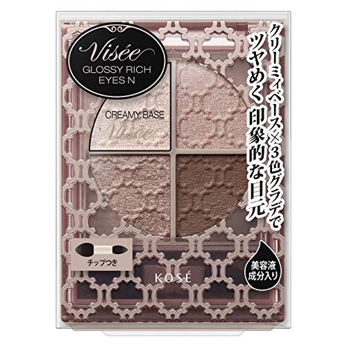 Visee Riche Glossy Rich Eyes N Eyeshadow, BR-5 Cocoa Brown, 4.5g (x 1)