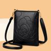 Rose Indentation Mobile Phone Small Square Bag Women's Change Shoulder Bag Commuter Messenger Bag