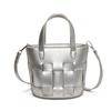 High-end niche woven bag women's new summer shoulder messenger bag fashionable portable bucket bag