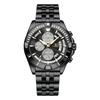 Men Chronograph Watches Stainless Steel Analog Quartz Wrist Watch Waterproof Luminous Date Business Dress Watch for Men