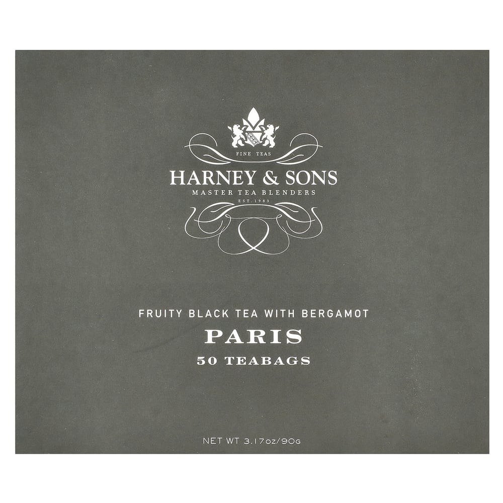

Harney & Sons Чай черный Paris Fruit с бергамотом, 50 чайных пакетиков, 90 г (3,17 унций)