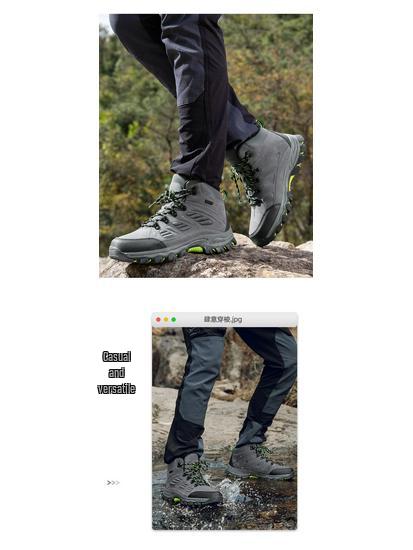 Unisex Anti-Slip Mid-Top Hiking Shoes for Climbing & Off-Roading - Ideal for Autumn & Winter