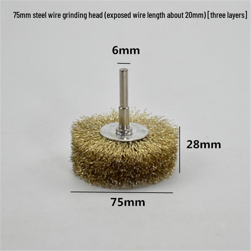 Electric Steel Wire Brush with Handle - Rust Removal, Polishing, and Cleaning.