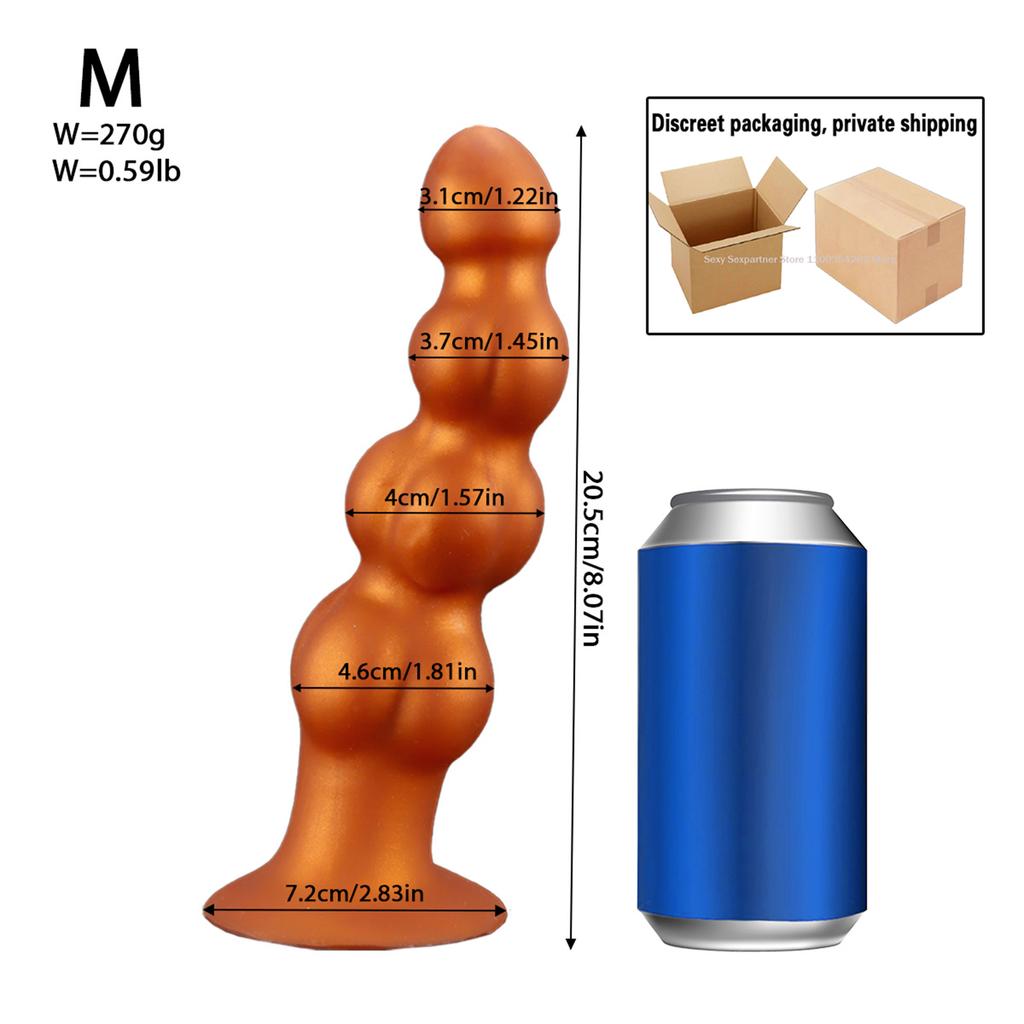 Soft Anal Beads Anal Plug Big Anal Butt Plug Training Expansion Dilator Prostate Massager G Spot Clitoris Stimulator for Gay Men Women Adult Sex Toys