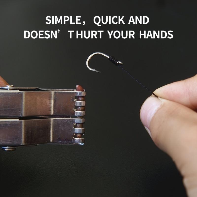 5ks, Klip na nástrahu z nerezové oceli na červy - Rychlý háček a nástroj pro lov živým hmyzem pro všechny rybáře