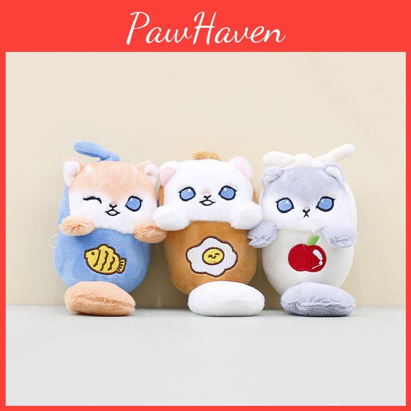 Cat Shark Squeaky Plush Keychain Stuffed Doll Toy Pendant Decoration Gift Kids