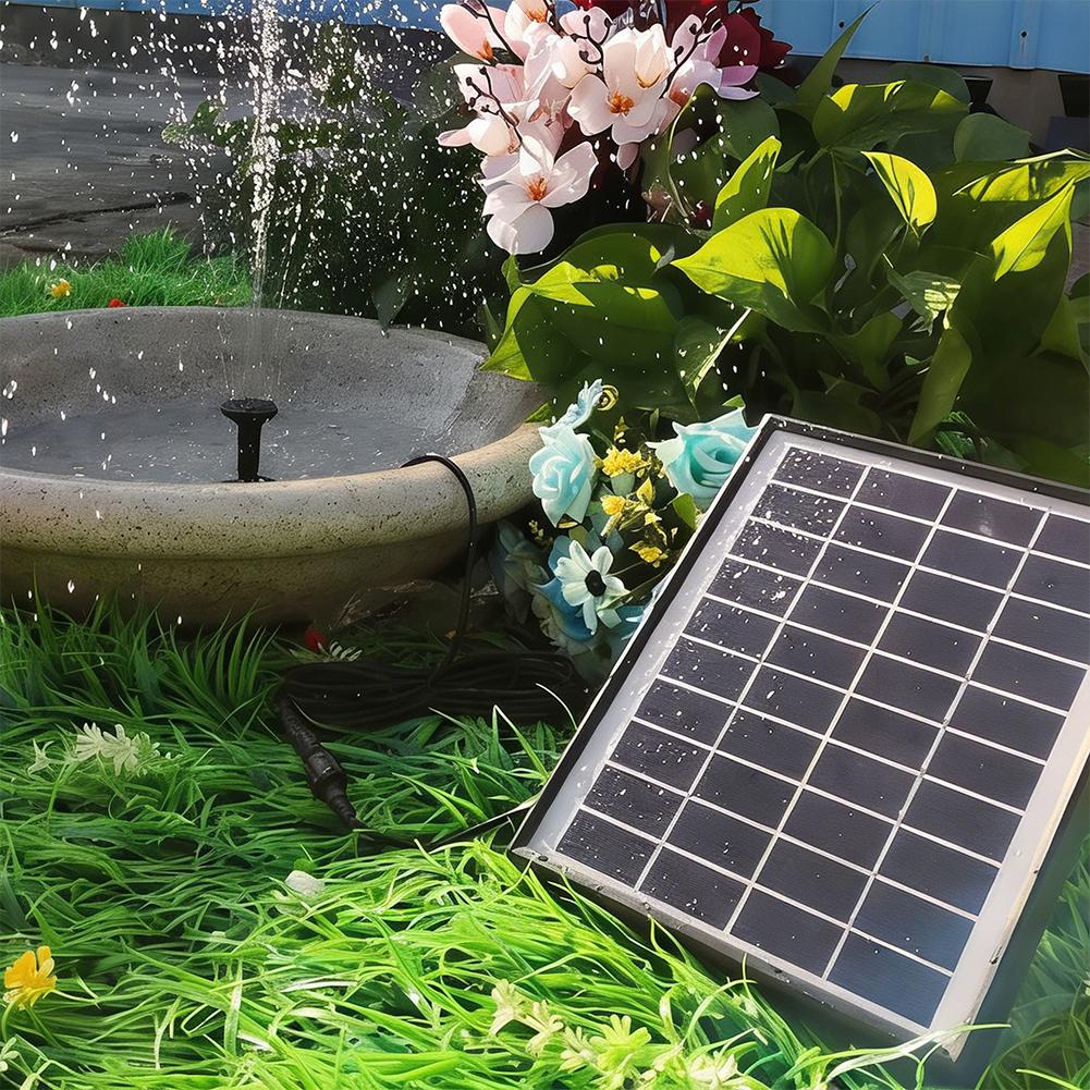 1set Solar-powered Fountain Pump Customizable Water Display 30 To 150cm Spray Height Garden Fountain Pump Solar Panel Parts