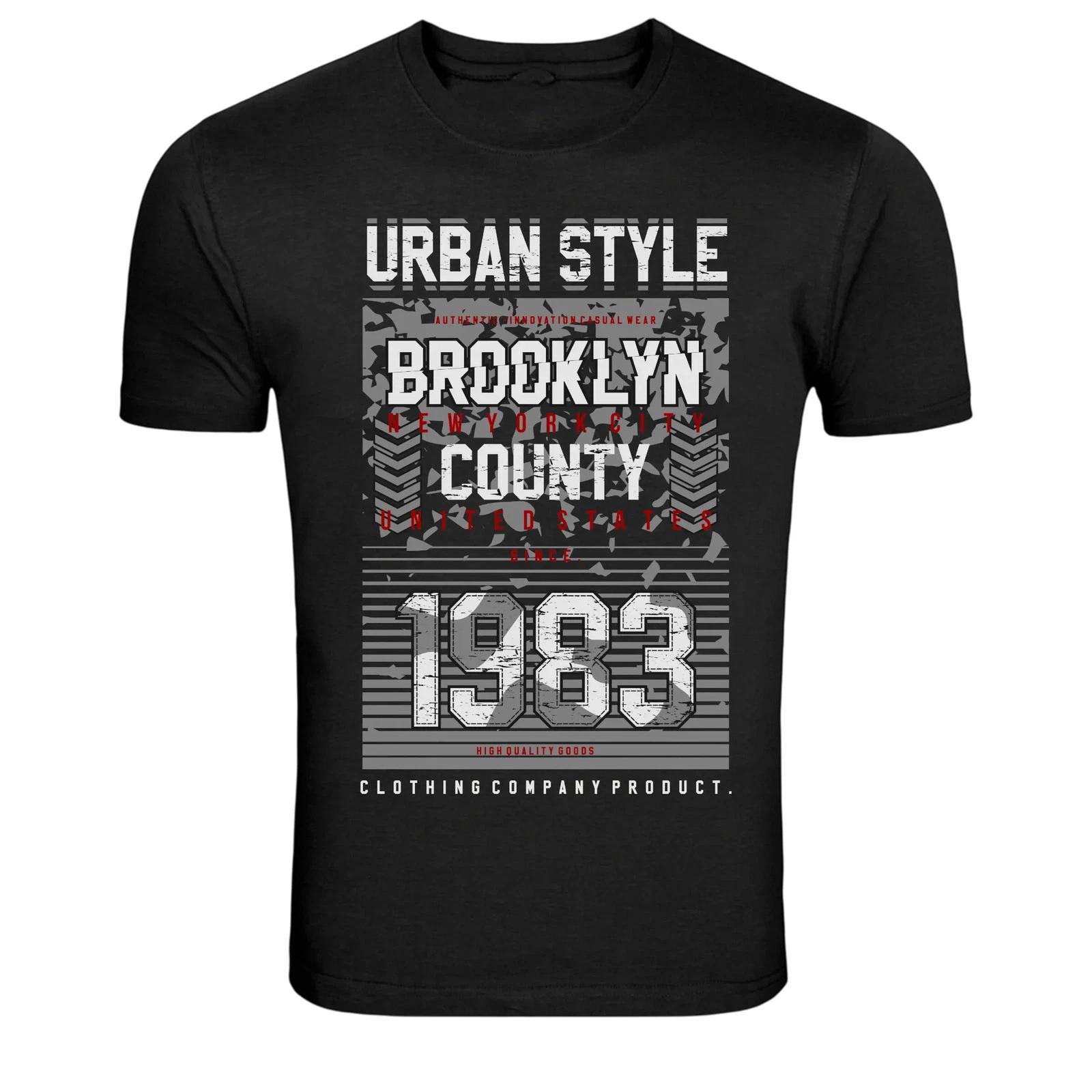 Urban Style Brooklyn NYC County 1983 Streetwear Graphic T-Shirt XXXL