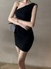 Elegant One-Shoulder Bodycon Little Black Dress