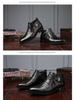 Herren Handgefertigte Leder Mid-Top Martin Stiefel - Formeller Herbst/Winter Stil