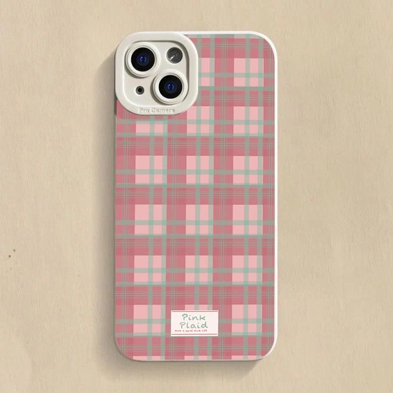 

Cute Dopamine Color Block Match Plaid Case For Mi 14T 13T 12T Pro 14 13 12 11 Lite 5G NE Poco F6 F5 X5 M6 Pro Soft Cover For Xiaomi 14 Pro