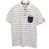 Made In Japan Border Pattern Short Sleeve Polo Shirt L Men's Used