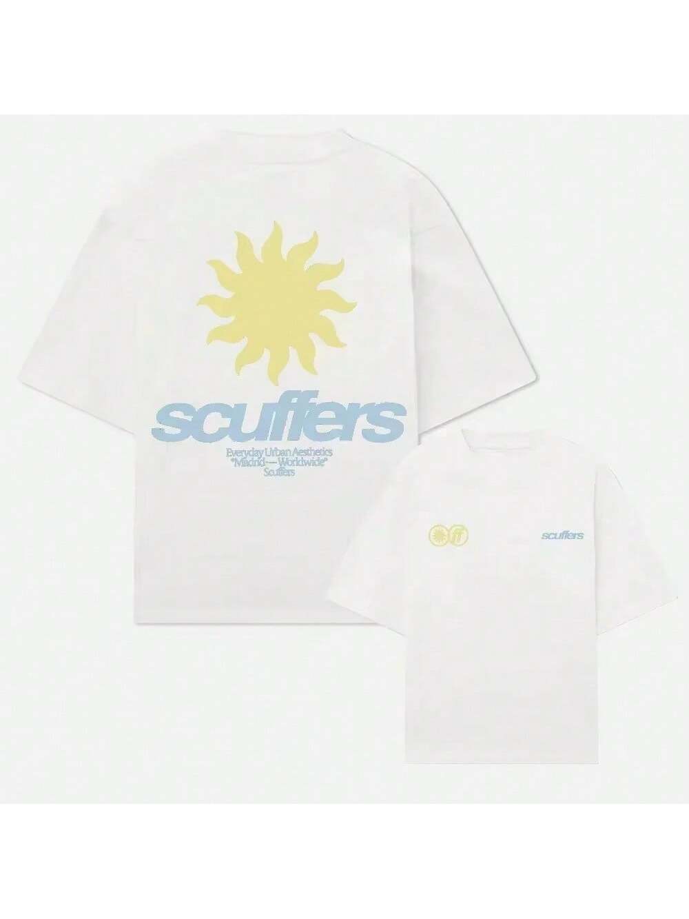 

2025 Spanish Street Brand Printed Men Women Surf Vacation Casual T-Shirt Brand Scuffers Street Short Sleeves Top XXXXXL