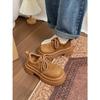 British style thick heel platform single shoes spring and autumn versatile skirt heightening soft-soled Birkenstocks