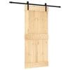 VidaXL Sliding Door and Hardware Kit 90x210 Cm Solid Pine, Interior Door, Interior Barn Door 3202989