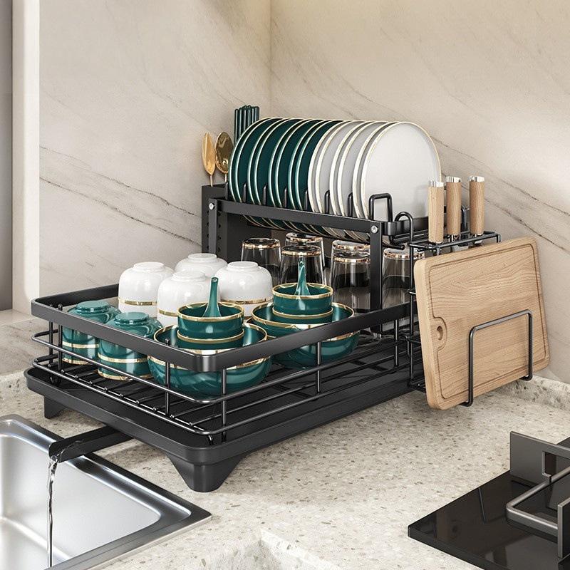 Home Kitchen Drain Bowl Rack, Plate Storage Rack, Multifunctional Bowl And Chopstick Storage Rack, Countertop Storage Rack
