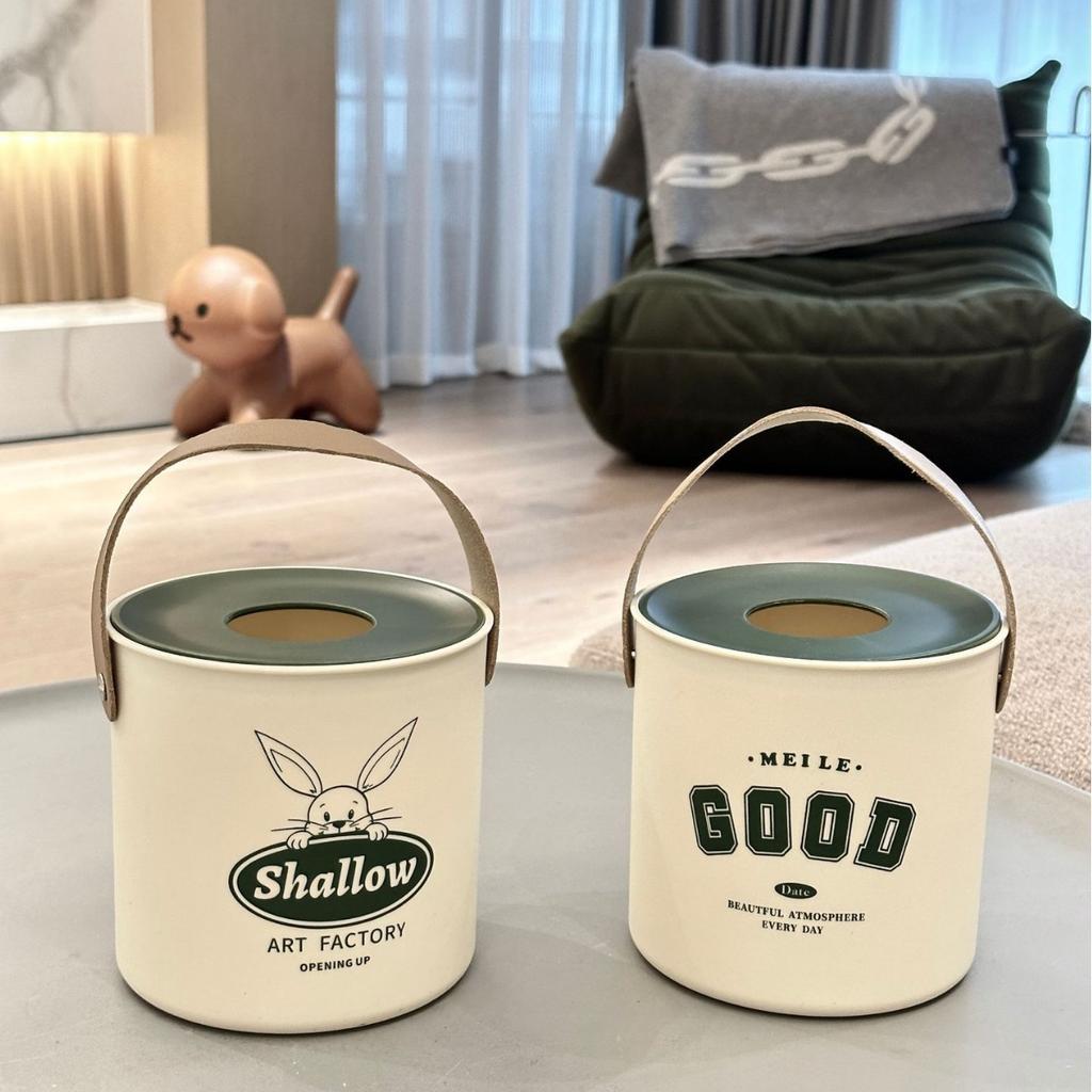 Modern Portable Round Toilet Roll Paper Container Living Room Bedroom Napkin Holder Home Toilet Paper Storage Desktop Tissue Box