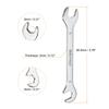 Uxcell Super-Thin Open End Wrench 5mm-11mm Metric Double Open-End Wrench with 15°and 75° Angled for Auto Repairs Home Projects