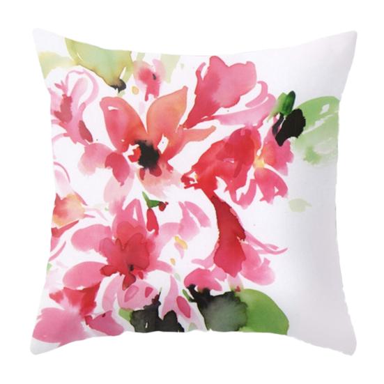 Pillow Cover Fancy Shrink-resistant Portable Pillow Cover Vibrant Color Floral Cushion Case Pillow Cover Household Supplies