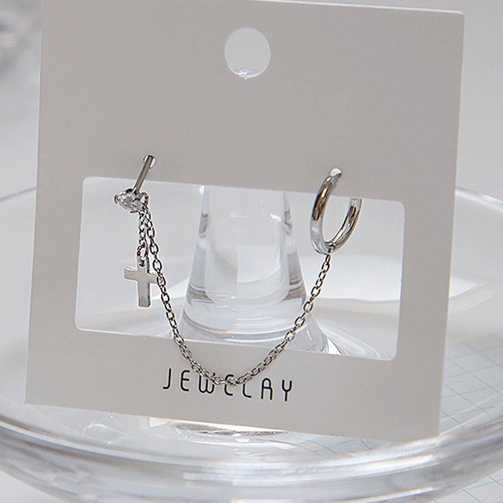 [1+1] Surgical Piercing X Chain (Single Sold)