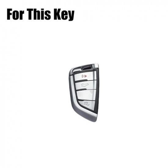Zinc Alloy Leather Car Key Case Cover For BMW 2 3 6 7 X2 X3 X4 X5 X5M X6 M5 F15