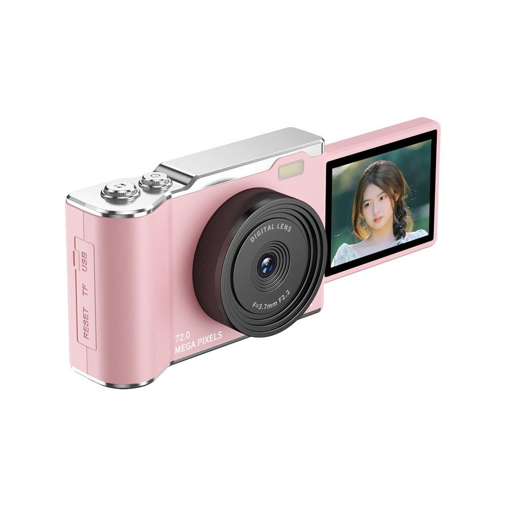 Retro 5K HD Flip Screen Mirrorless Camera for Outdoor Shots and Student Selfies