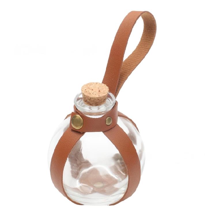 Mittelalterliche Zaubererflasche Glasflasche mit Korken Dunkle magische Trankflasche für Halloween