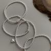 Korean Sterling Silver Smiley Face Love Bracelet - Simple 2021 Style for Girls