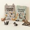 Diy Paper Cats Origami Fold Cute Cat Dog Dinosaur Figures Animal Papers Sculpture Decorative Papercraft Craft Set Diy Art Gif