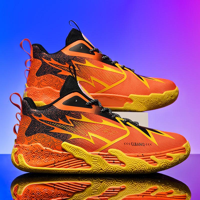Men's Trend Air Cushion Basketball Shoes with Shock Absorption and High-quality Sports Shoes for Running