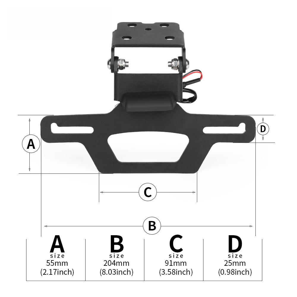 Applicable Kawasaki ZX25R ZX4R License Plate Frame Short Tail Motorcycle Tail Clean Fender Eliminate License