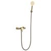 Tuqiu Brushed Gold Bathroom Shower Faucet Set Wall Mounted Shower Faucet, Bathroom Cold and Hot Bath and Shower Mixer Taps Brass