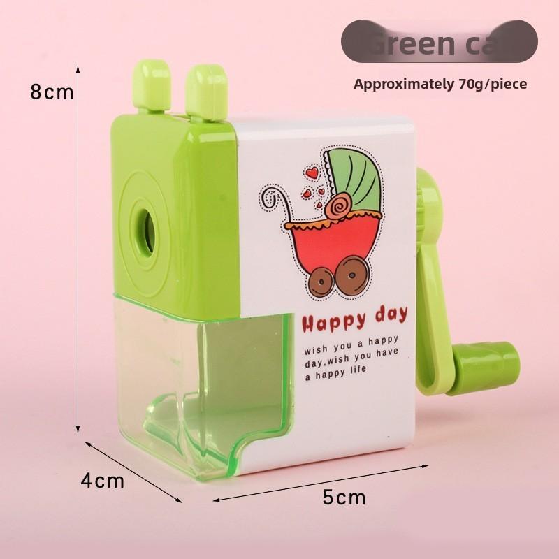 Cartoon Pencil Sharpener with Creative and Effortless Single-hole Pencil-sharpening Mechanism, Hand-cranked Pencil Knife, Student Stationery.